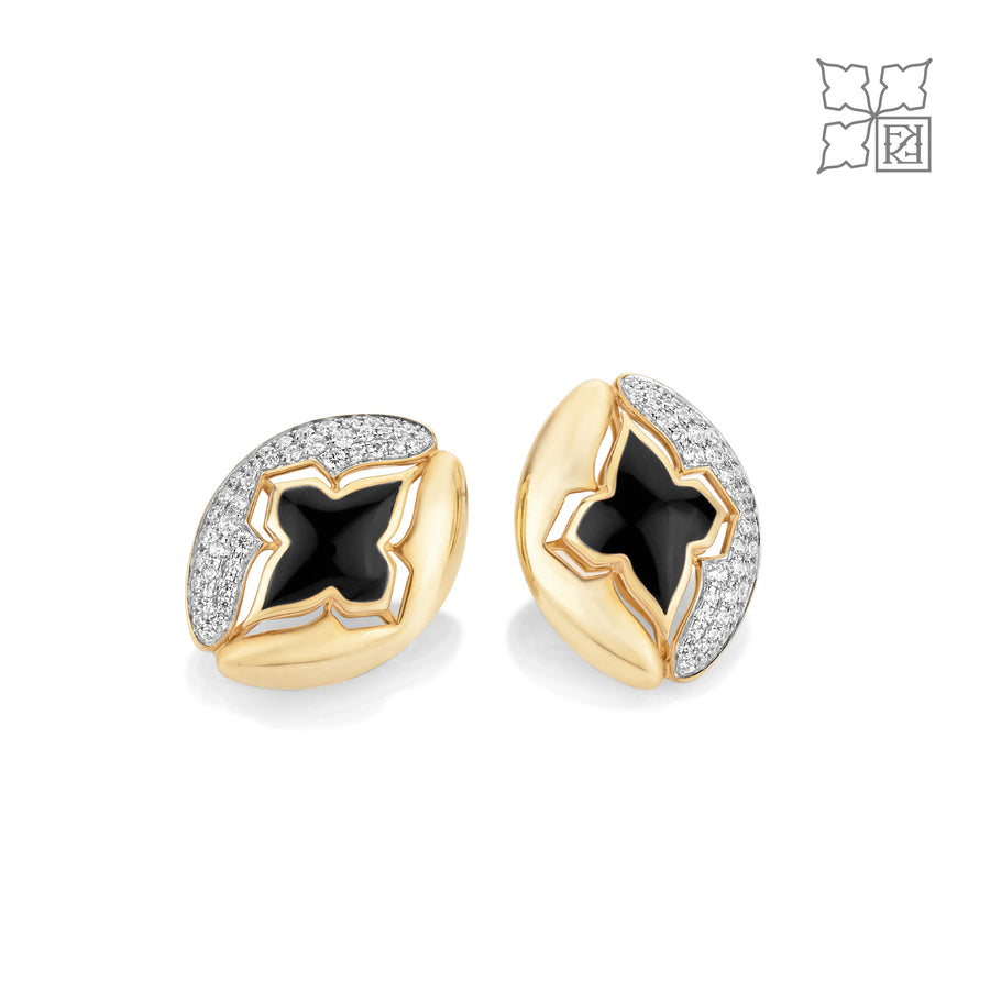 GOLD AND DIAMOND EARRINGS HANIF