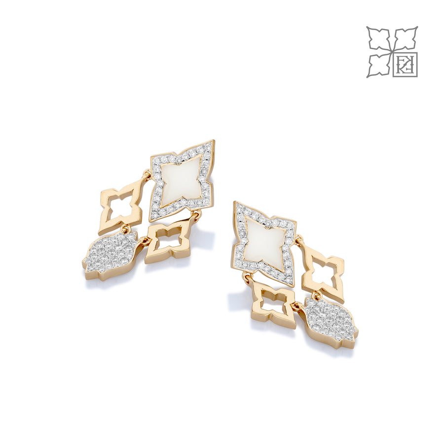 GOLD AND DIAMOND EARRINGS HANIF
