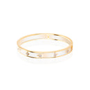 Diamond Studded White Bangle