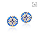 Diamond Studded Blue Earrings