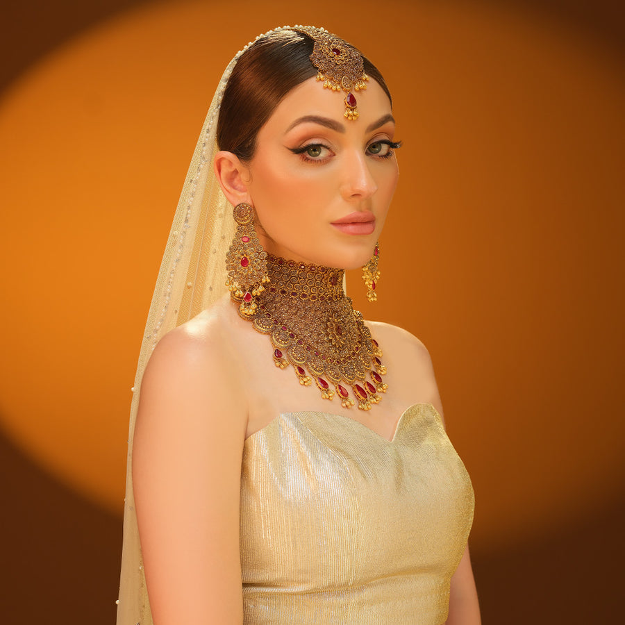 Rubies and Gold Set Pakistan
