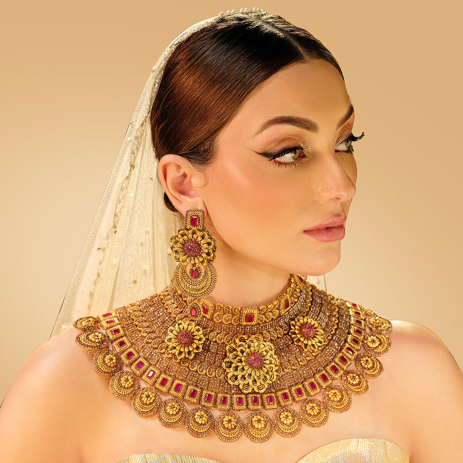 Rubies and Gold Set Jewellery Pakistan