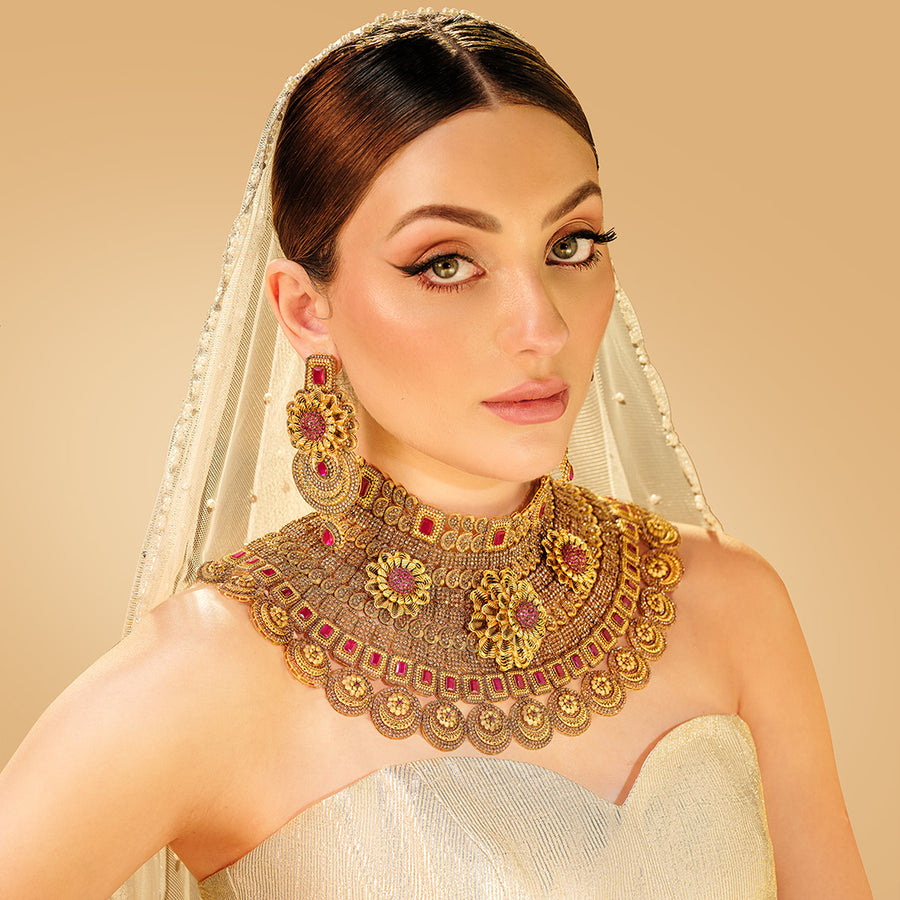 Rubies and Gold Set Jewellery Pakistan