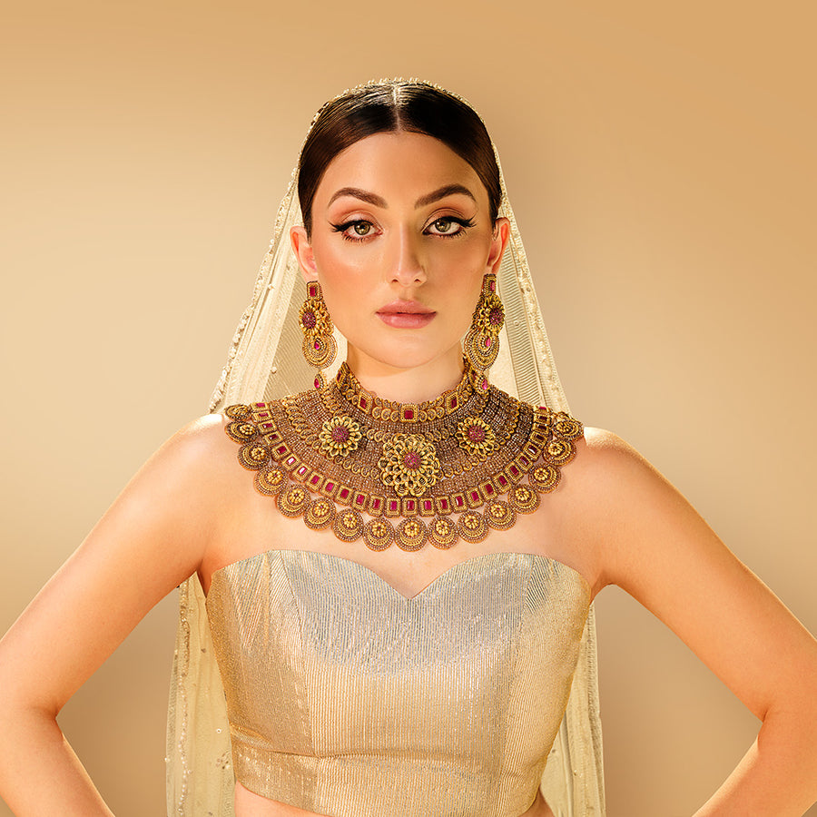 Rubies and Gold Set Jewellery Pakistan