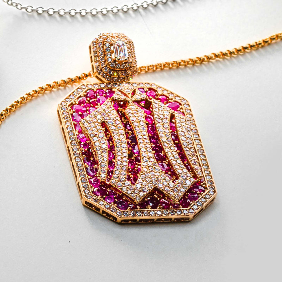 Rubies Pendant in Rose Gold