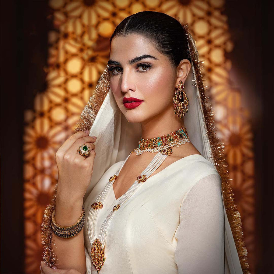 Navratan Gold Set Jewellery Pakistan