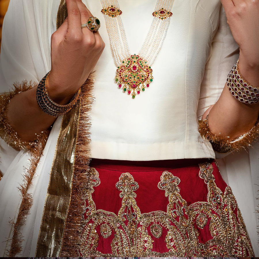 Navratan Gold Set Jewellery Pakistan