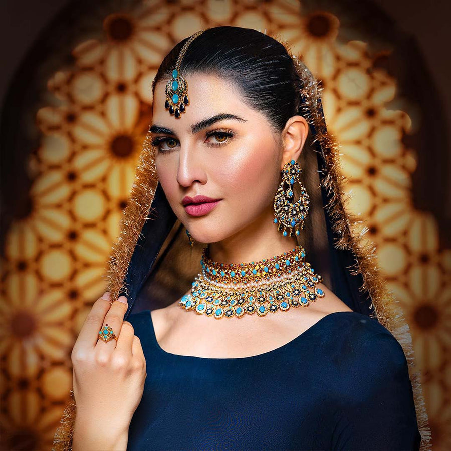 Navratan Gold Set Jewellery Pakistan
