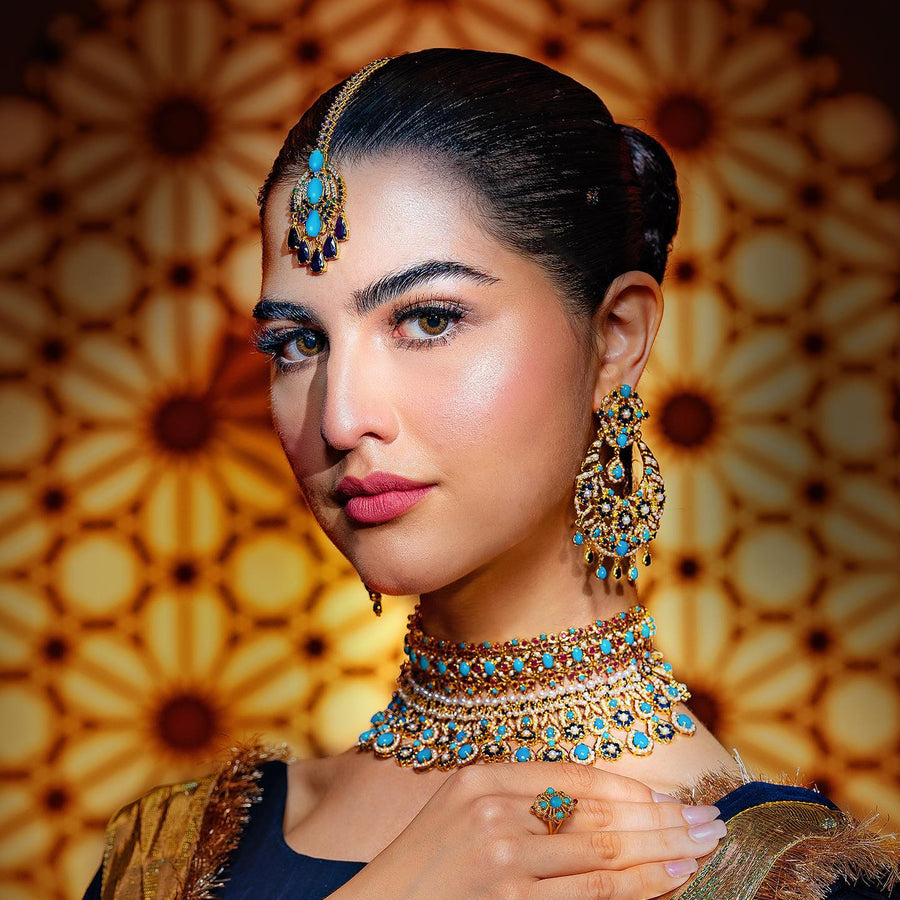 Navratan Gold Set Jewellery Pakistan