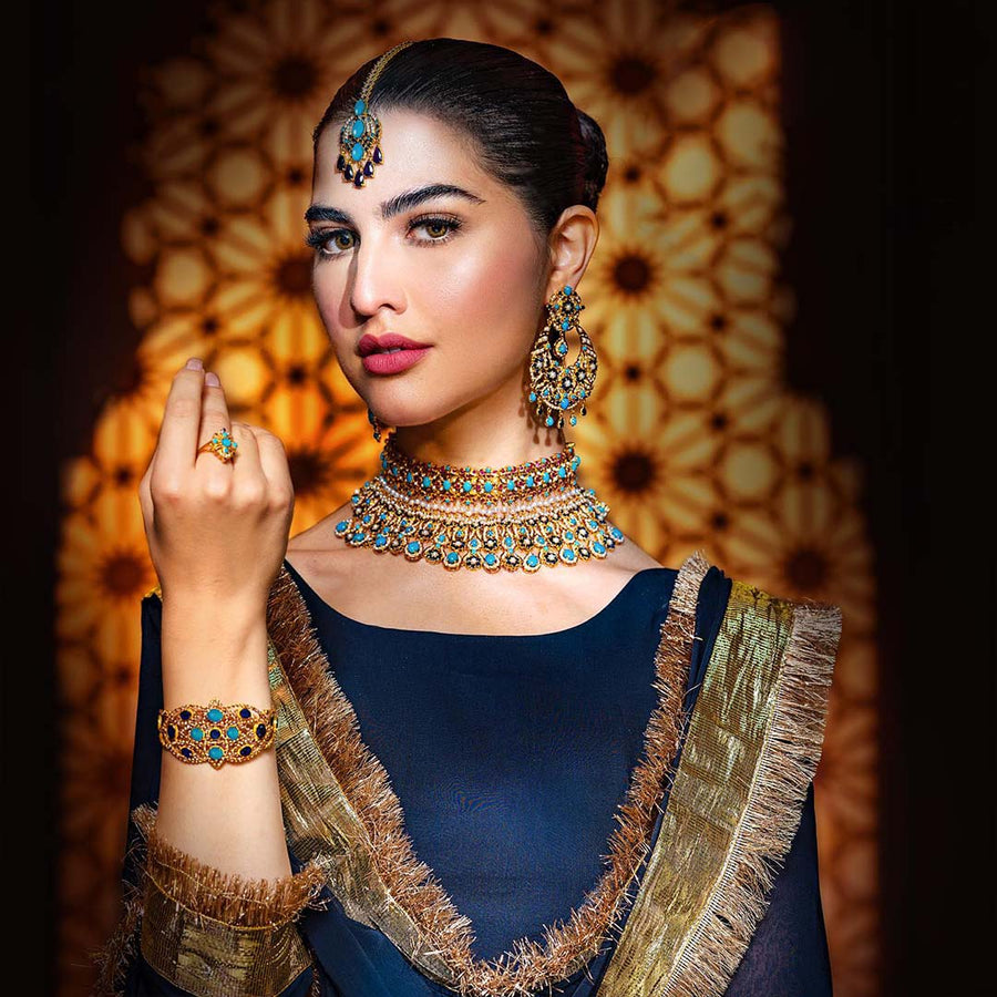 Navratan Gold Set Jewellery Pakistan