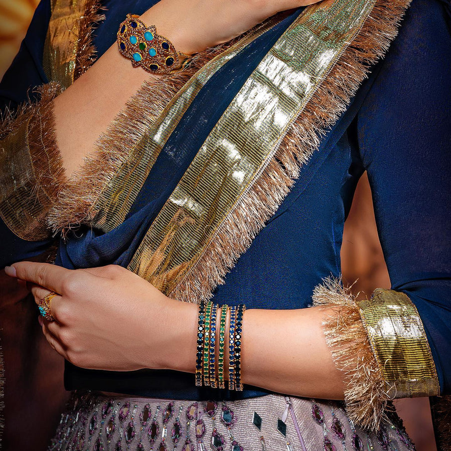 Navratan Gold Set Jewellery Pakistan