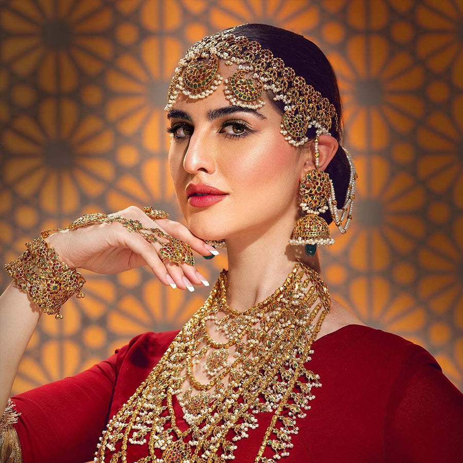 Navratan Gold Set Jewellery Pakistan