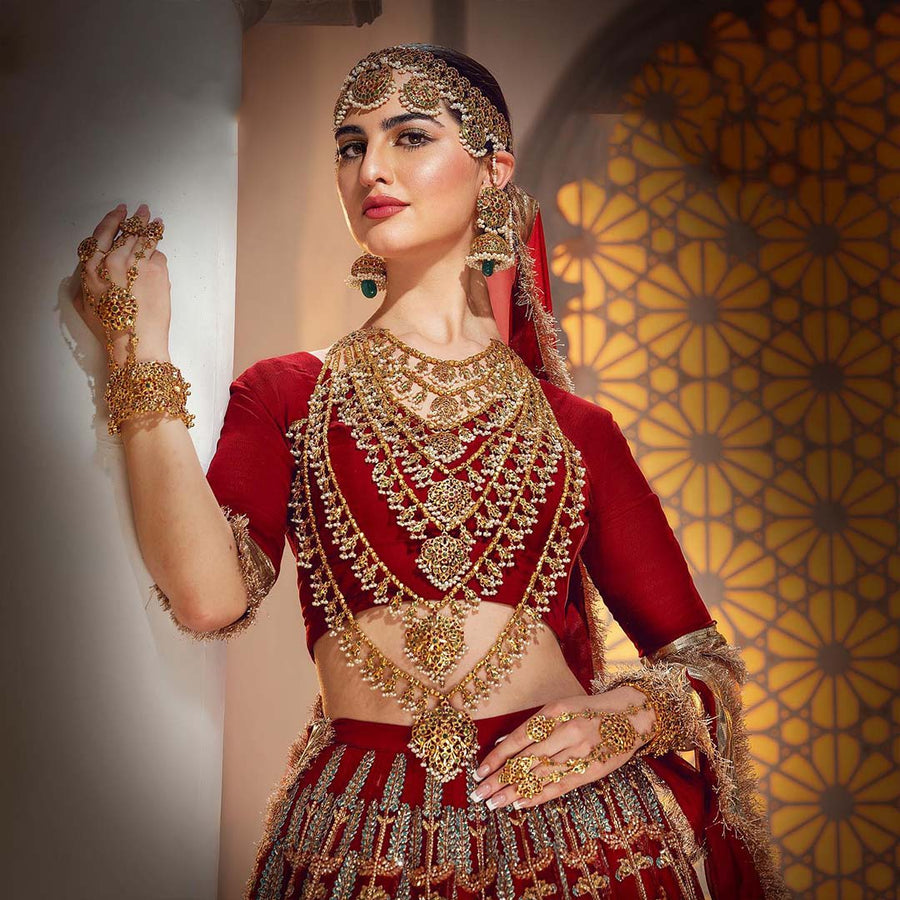 Navratan Gold Set Jewellery Pakistan