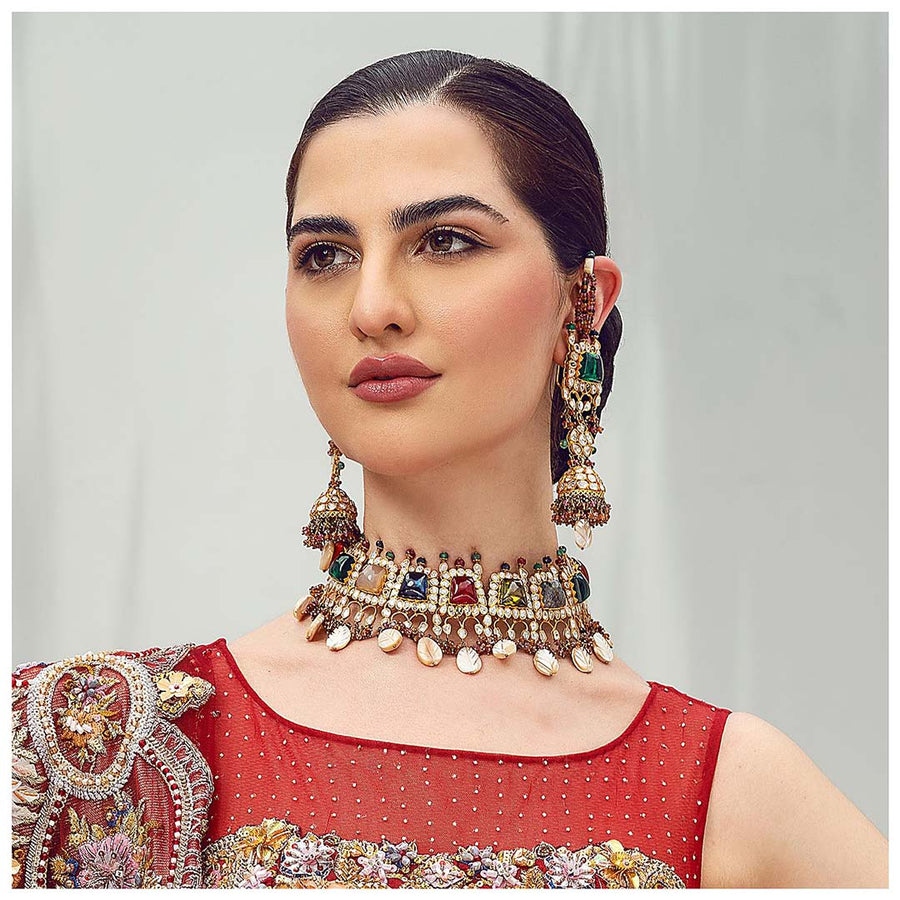 Navratan Gold Set Jewellery Pakistan