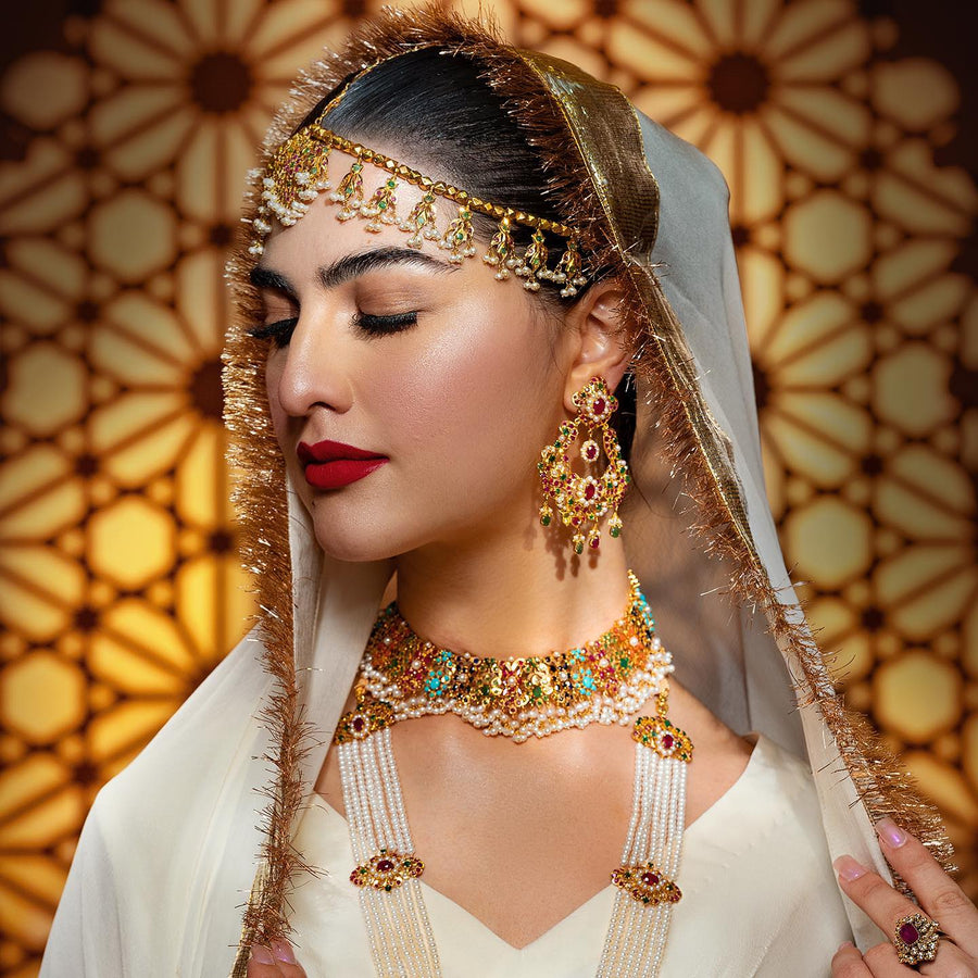 Navratan Gold Set Jewellery Pakistan