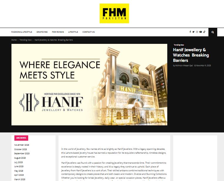 FHM Where Elegance Meets Style