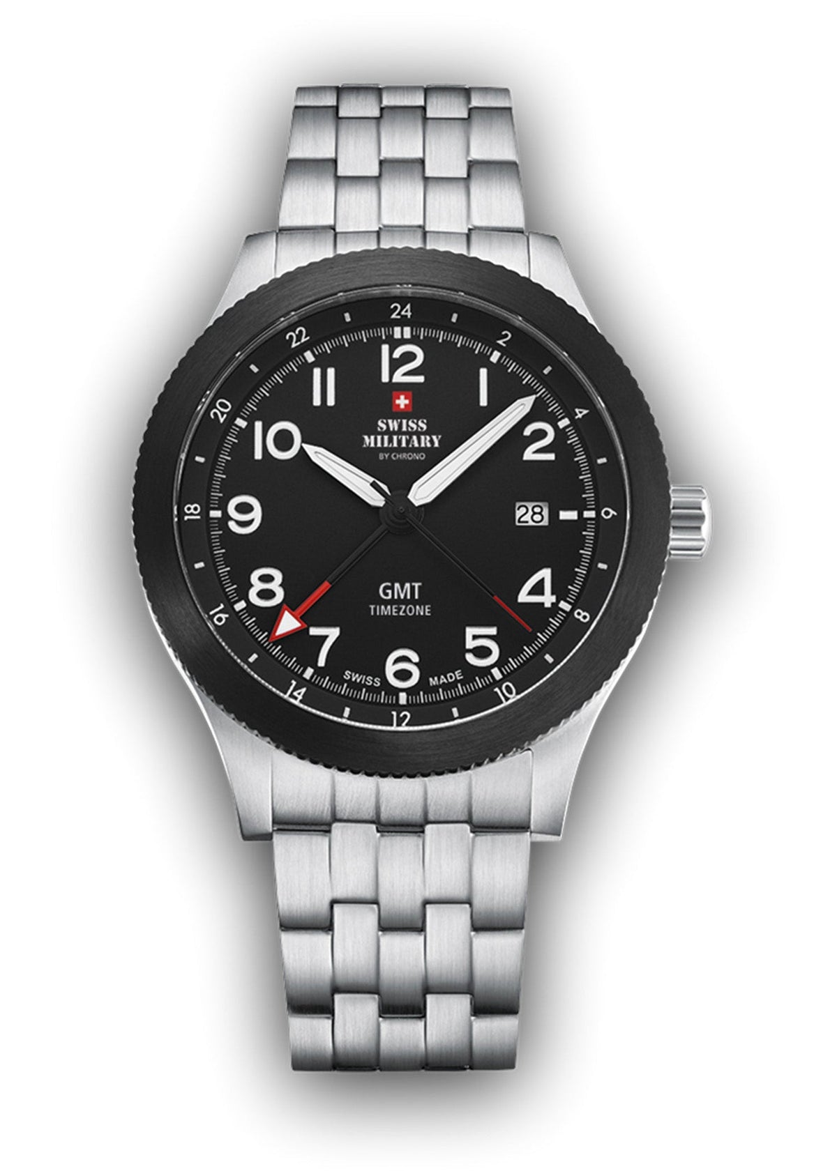 Watches Online where weare showcasing a silver dail swiss military watch