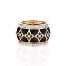 BLACK CERAMIC MONOCHROMATIC STACKABLE RING