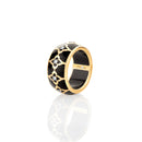 BLACK CERAMIC MONOCHROMATIC STACKABLE RING