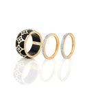 BLACK CERAMIC MONOCHROMATIC STACKABLE RING