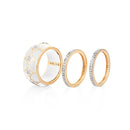 WHITE CERAMIC MONOCHROMATIC STACKABLE RING