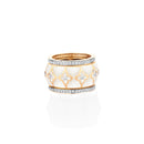 WHITE CERAMIC MONOCHROMATIC STACKABLE RING