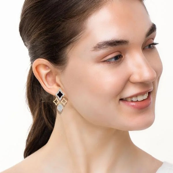 GOLD AND DIAMOND EARRINGS HANIF