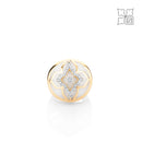Diamond Studded White Ring