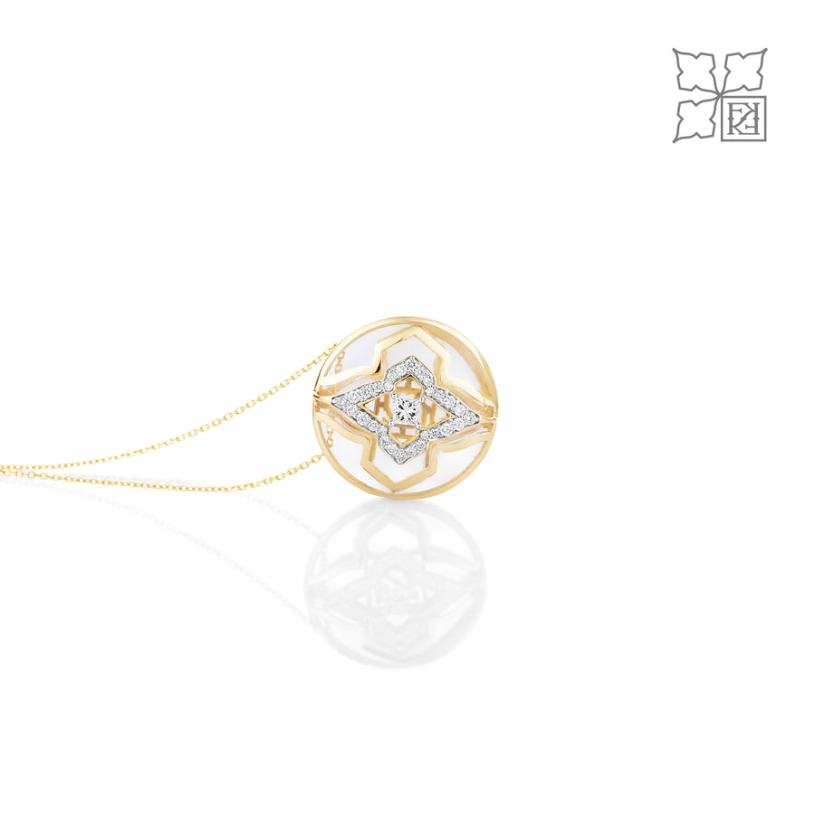 Diamond Studded White Necklace