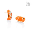 Diamond Studded Orange Earrings