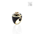 Diamond Studded Black Ring