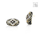 Diamond Studded Black Earrings