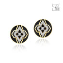 Diamond Studded Black Earrings