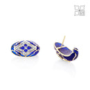 Diamond Studded Blue Earrings