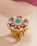 Rubies, Diamond and Emerald studded Ring