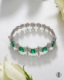 Emerald and Diamond studded bangle