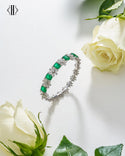 Emerald and Diamond studded bangle