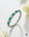 Emerald and Diamond studded bangle