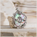 Name of ALLAH written with Diamonds studded on mother of pearl pendant