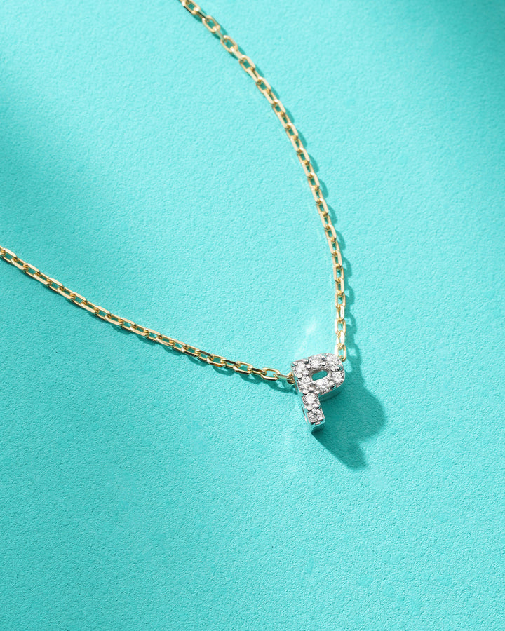White Gold Pendant with letter P