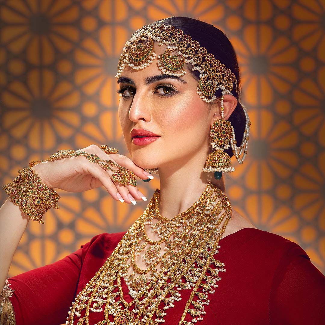 Navratan Gold Set Jewellery Pakistan