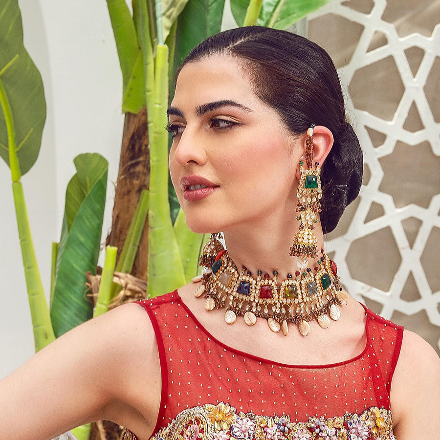 Navratan Gold Set Jewellery Pakistan