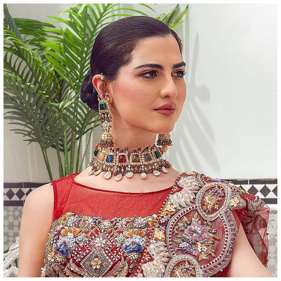 Navratan Gold Set Jewellery Pakistan