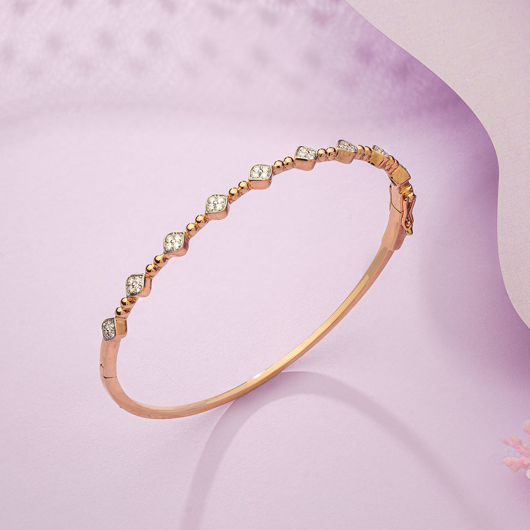 Rose Gold Diamond Bangles