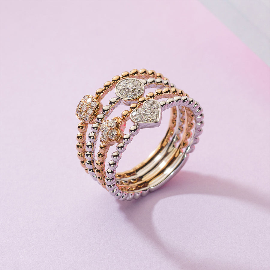 White and Yellow Gold Diamond Ring