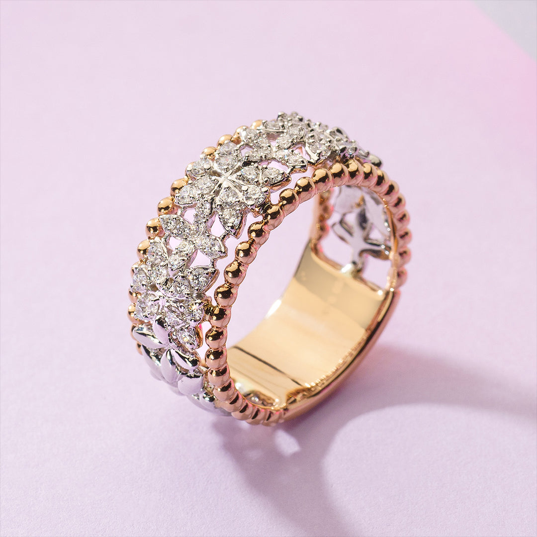 White and Yellow Gold Diamond Ring