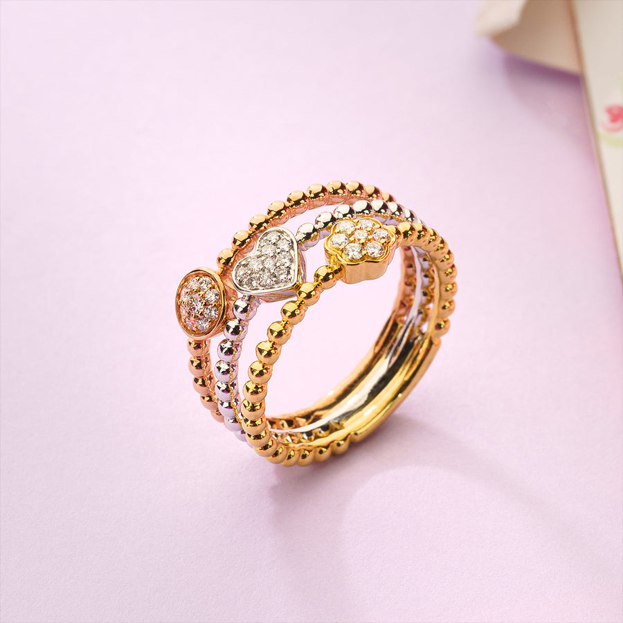 White and Yellow Gold Diamond Ring