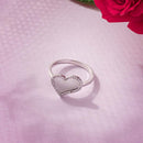 HEART SHAPED DIAMONDS WHITE GOLD RING BEST GOLD RINGS IN LAHORE
